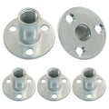 M12 Brad Hole T Nut, 5 Pcs, Carbon Steel