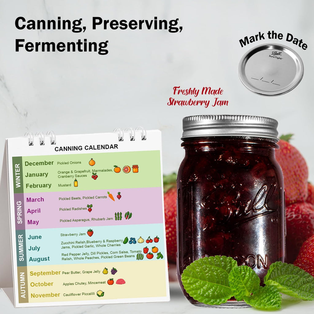 Regular Mouth Mason Jars 16 oz. (12 Pack) - Pint Size Jars with Airtight Lids and Bands for Canning, Fermenting
