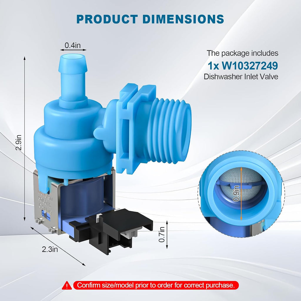 Dishwasher Inlet Valve Compatible with Whirlpool Kenmore 665-662