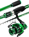 Telescopic Fishing Rod and Reel Combo,Spinning Travel Kit | Graphite Telescopic Fishing Rod,Collapsible Fishing Pole