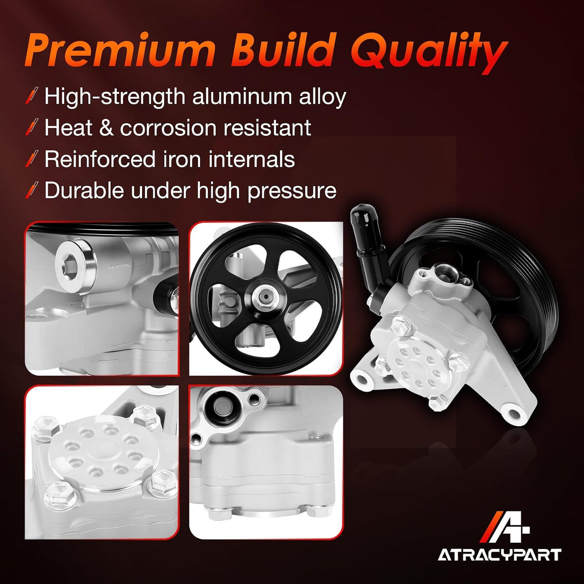 Power Steering Pump Compatible with 2003-2007 Honda Accord 3.0L V6