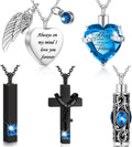 5 Pcs Urn Necklaces for Ashes Cremation Keepsake