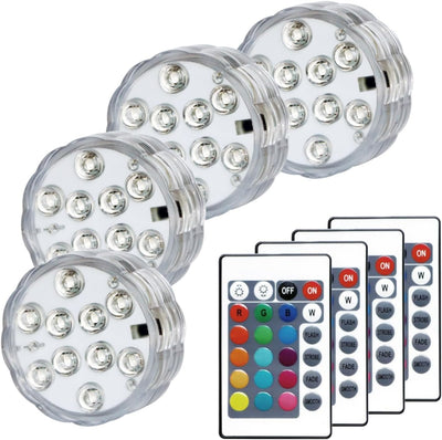 Submersible LED Pool Lights for Inground Pools and Above Ground Pools, 16 Colors 4 Modes Battery Powered Underwater