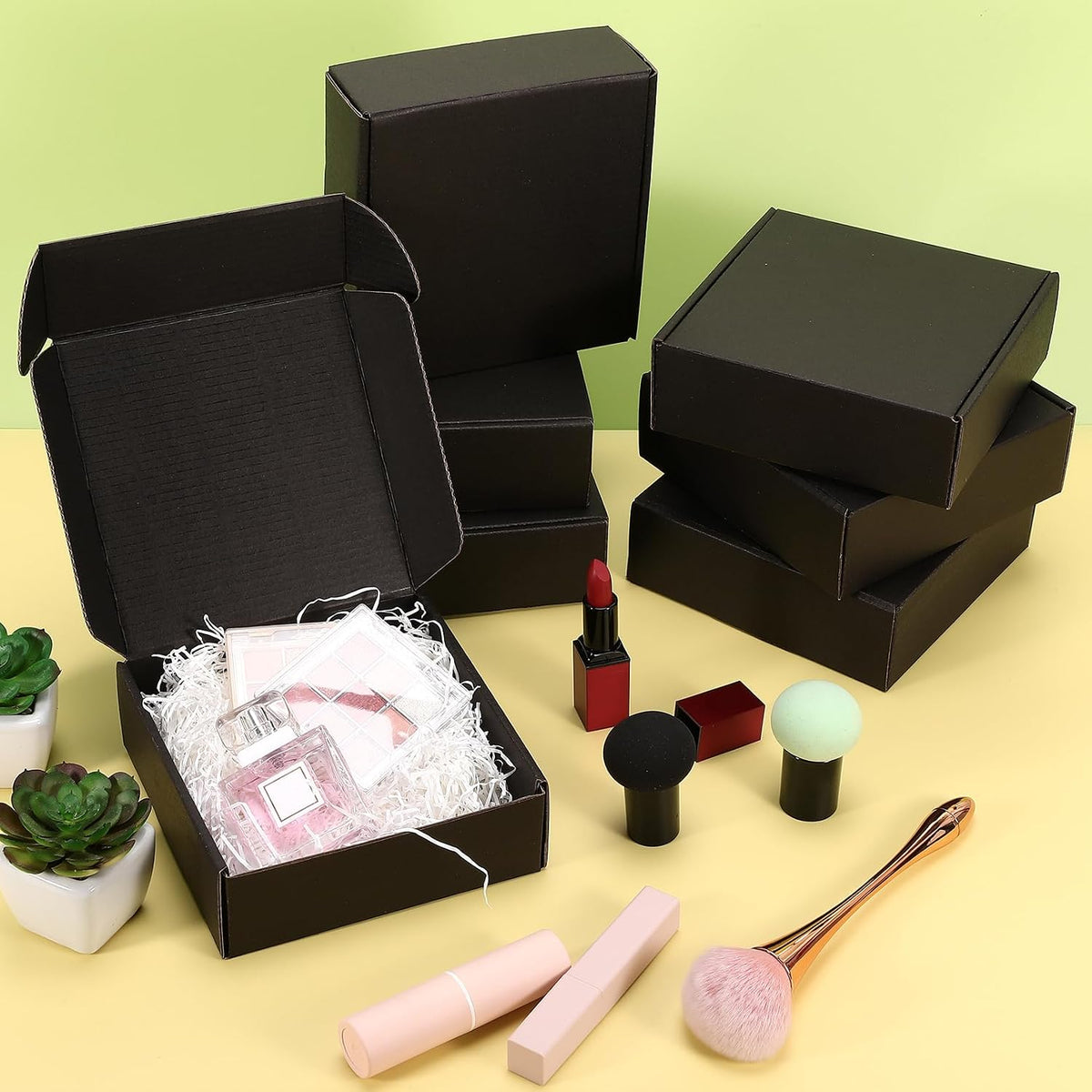 Shipping Boxes,20 Pack Black Corrugated Cardboard Boxes,Recyclable Small Mailer Boxes for Packaging Small Business