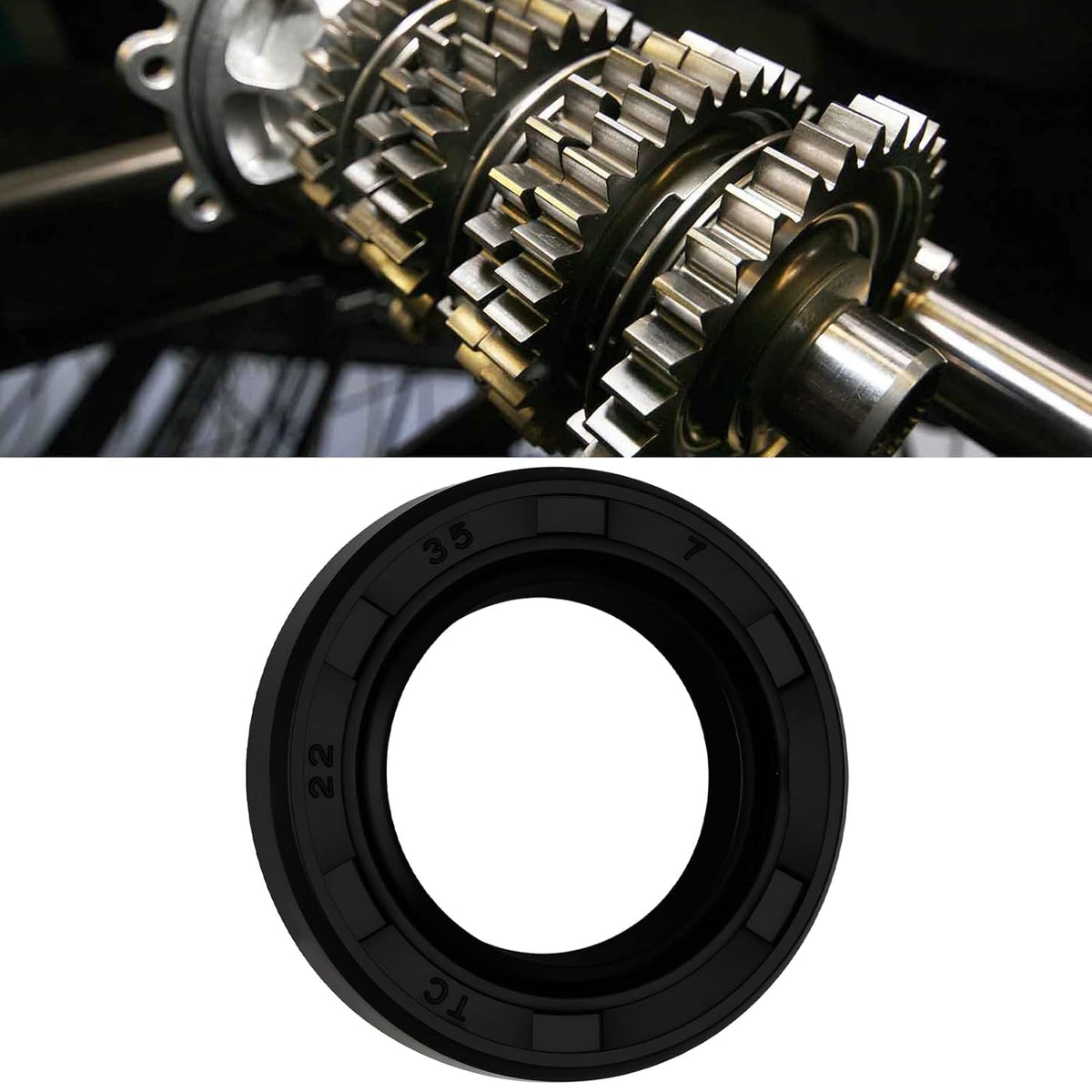 10pcs R23 Double Lip Nitrile Rubber Oil Seal 22x35x7mm for 22mm Shaft with Garter Spring