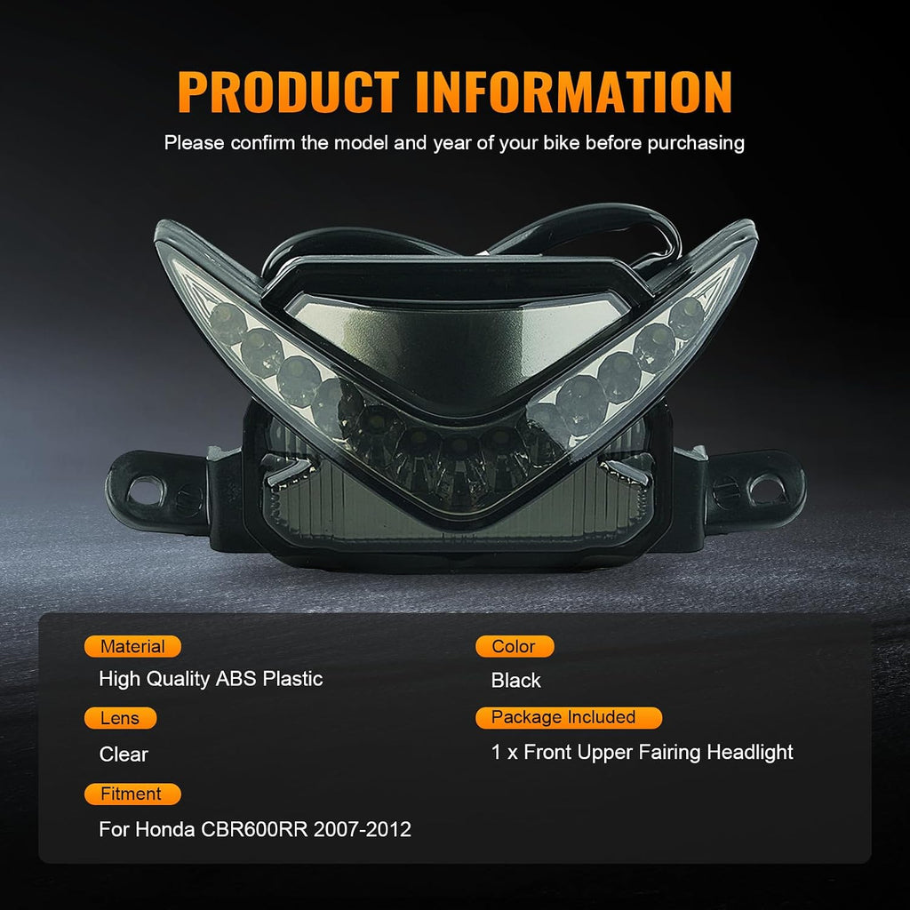 Upgrated Motorcycle Front Upper Headlight Bulb for HONDA CBR600RR