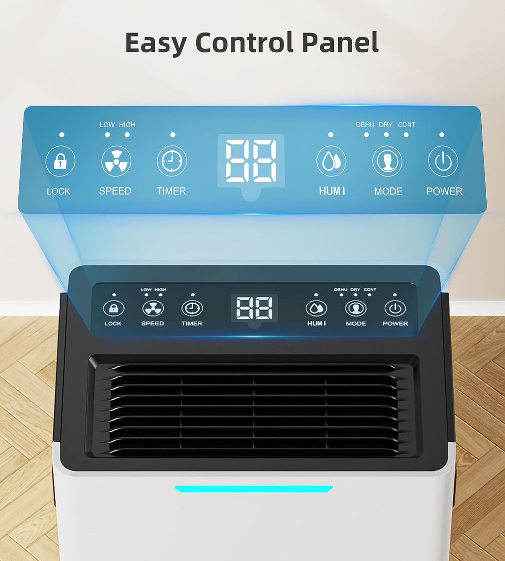 21 Pint Dehumidifier, 1500 Sq. ft Dehumidifier for Basement with Drain Hose | Dehumidifiers for Home, RV, Bathroom
