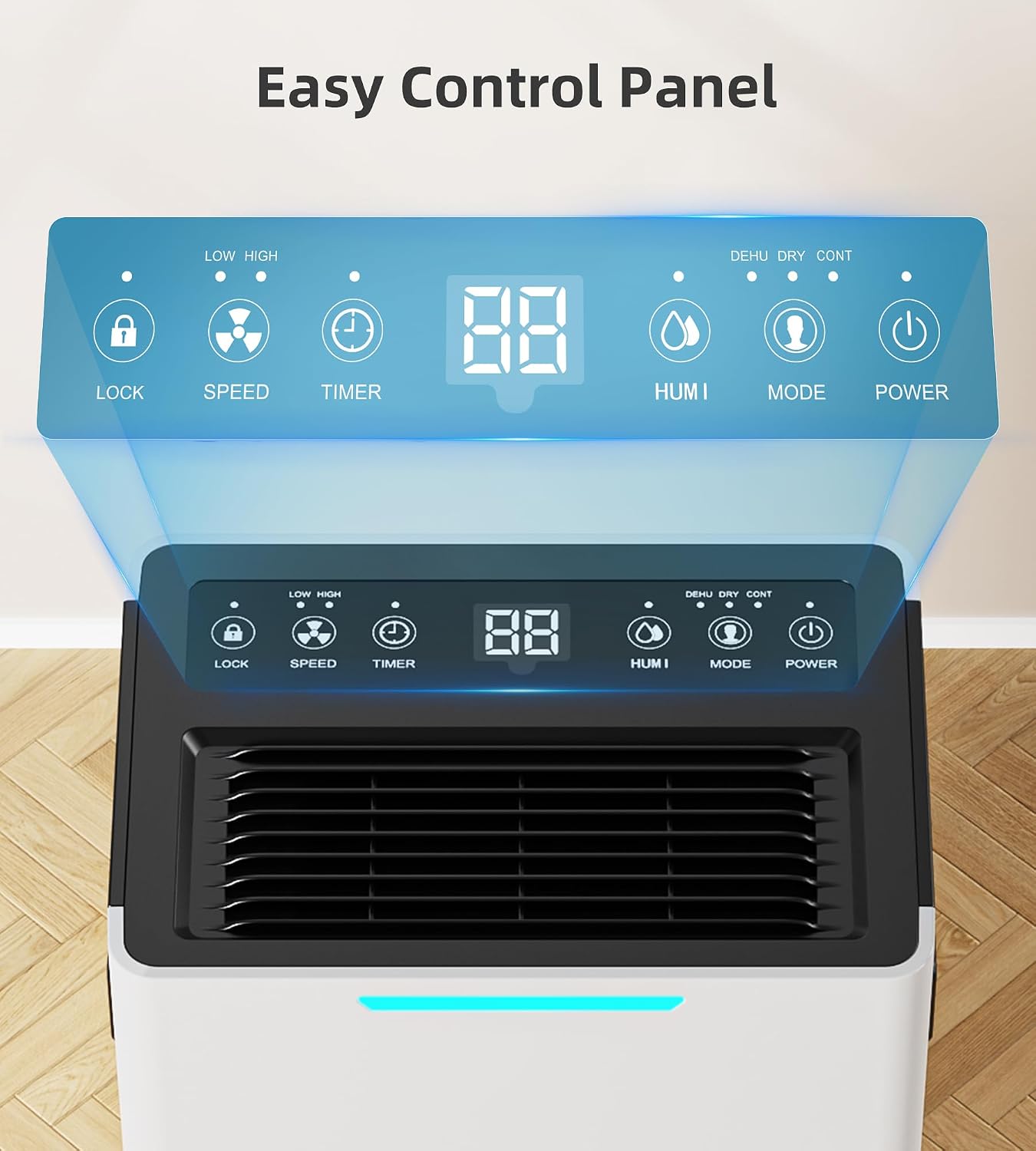 21 Pint Dehumidifier, 1500 Sq. ft Dehumidifier for Basement with Drain Hose | Dehumidifiers for Home, RV, Bathroom