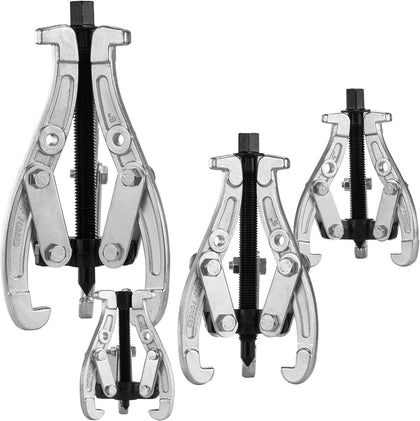 Gear Puller Set, 3" 4" 6" 8" Puller Kit, 3 Jaw Gear Bearing Flywheel Pulley Removal Tool, 2 or 3 Reversible Jaws