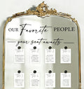 Wedding Seating Chart Decal - Welcome to Our Wedding Mirror Decal, Seating Chart Board Black