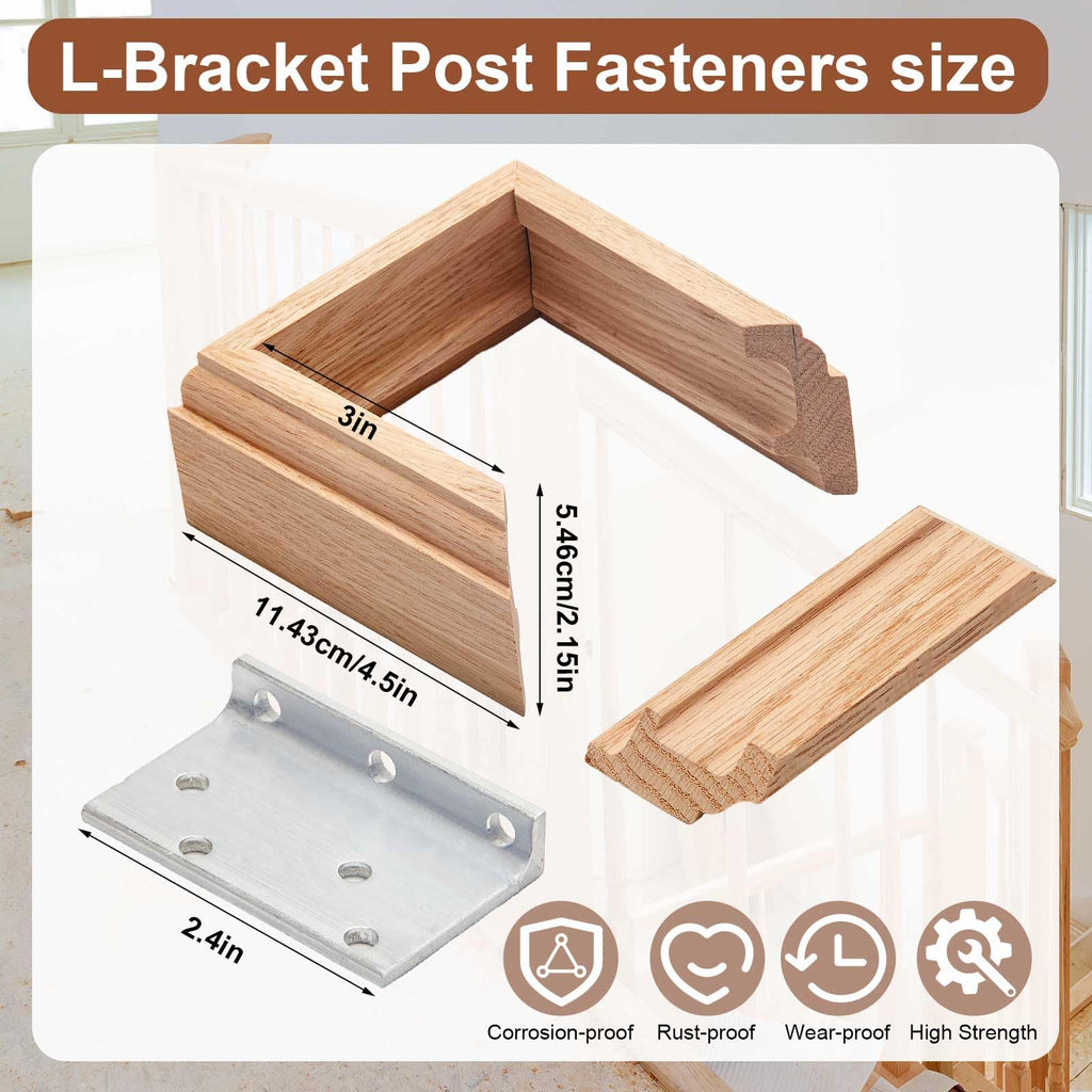 2 Set 3" Newel Post Mounting Kit Deck Stair Floor Installation Kit