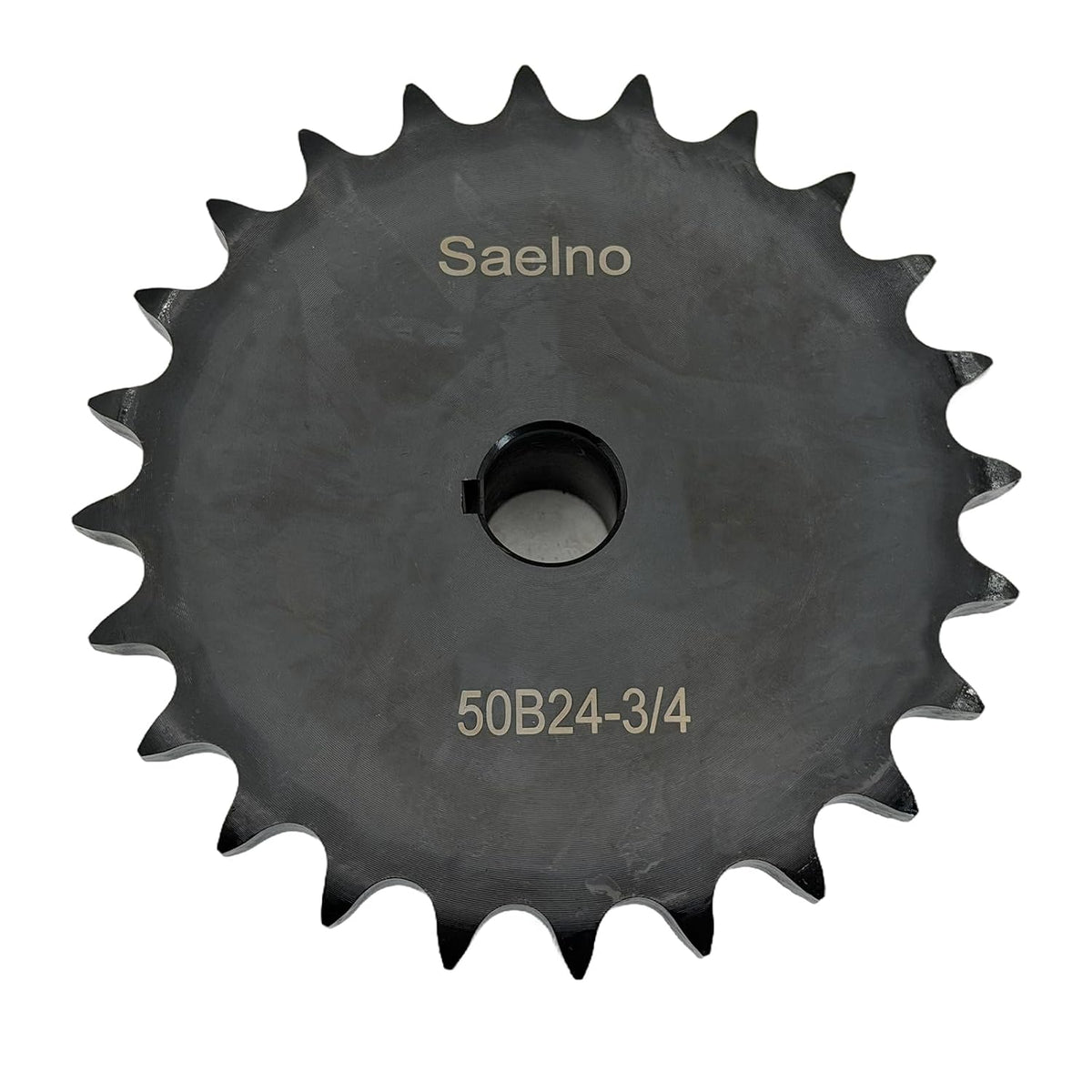 #50 Roller Chain Sprocket Type B 3/4 inch Bore 24 Tooth, Hardened Antirust 1045 Steel Drive Sprockets 50B24-3/4
