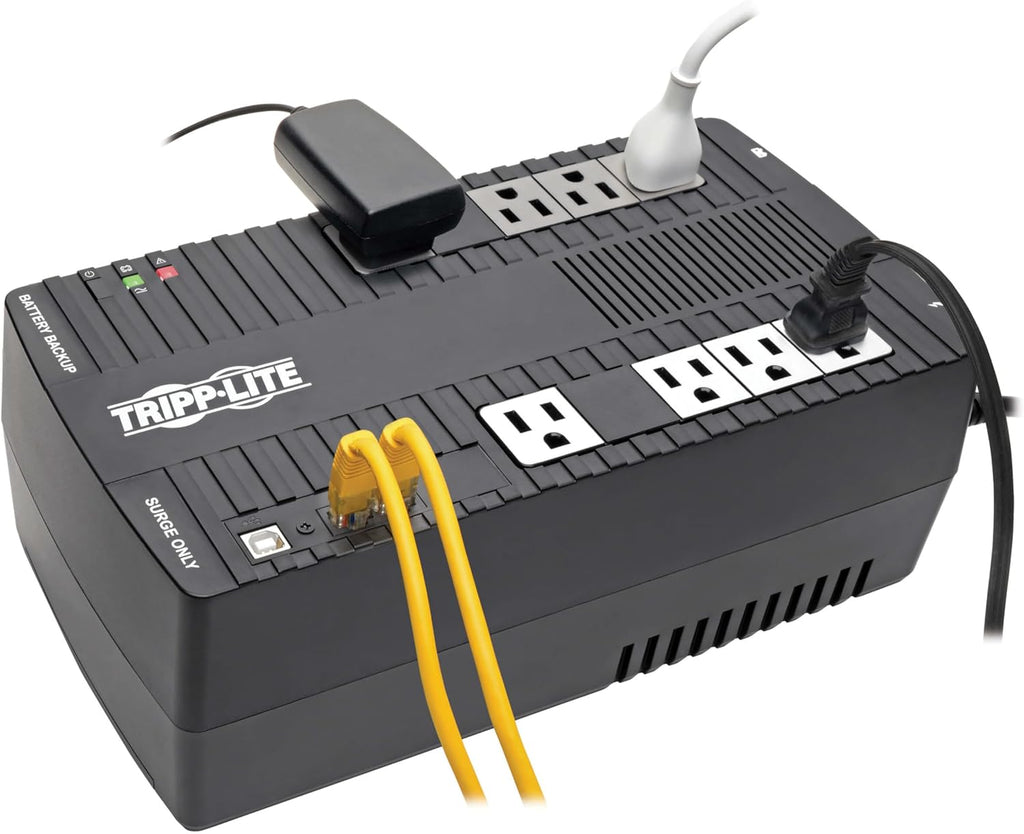 Eaton Tripp Lite AVR550U 550VA UPS 300W Battery Backup Surge Protector AVR | 8 Outlets, Replaceable Battery, 5ft
