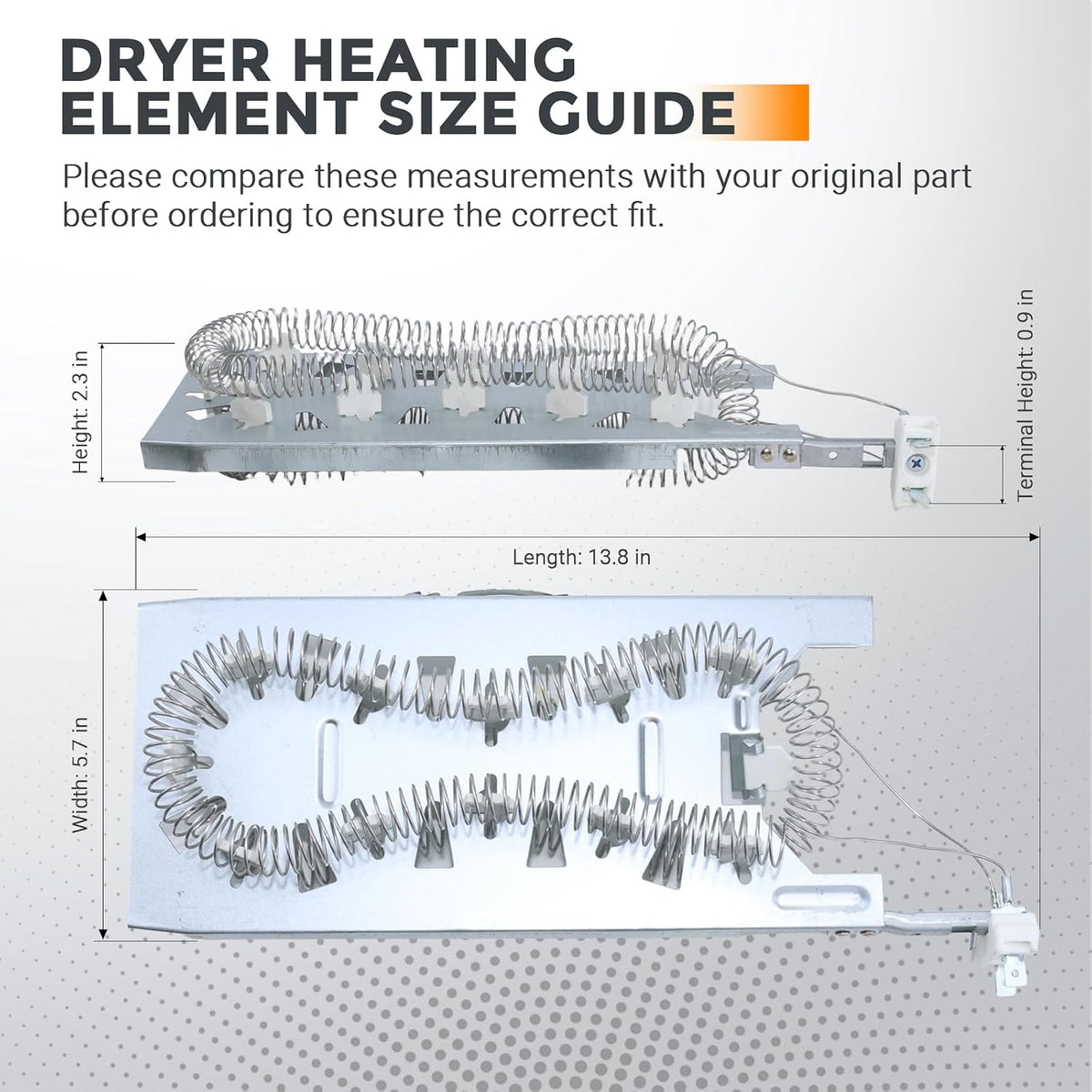 WED6620HC0 WED8000DW4 Dryer Heating Element Kit for Whirlpool Cabrio Duet