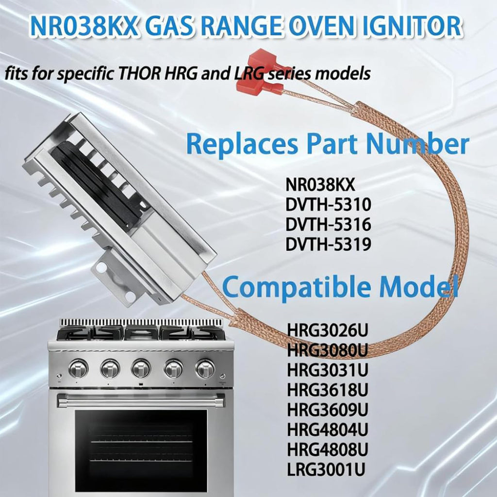 2026 New Upgraded NR038KX Gas Range Oven Ignitor Fits for Thor