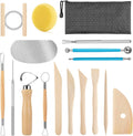 Pottery Tool Kit, 17pcs Polymer Clay Tools, Modeling Clay Sculpting Tools Kit, Ceramics Tools, Trimming, Embossing
