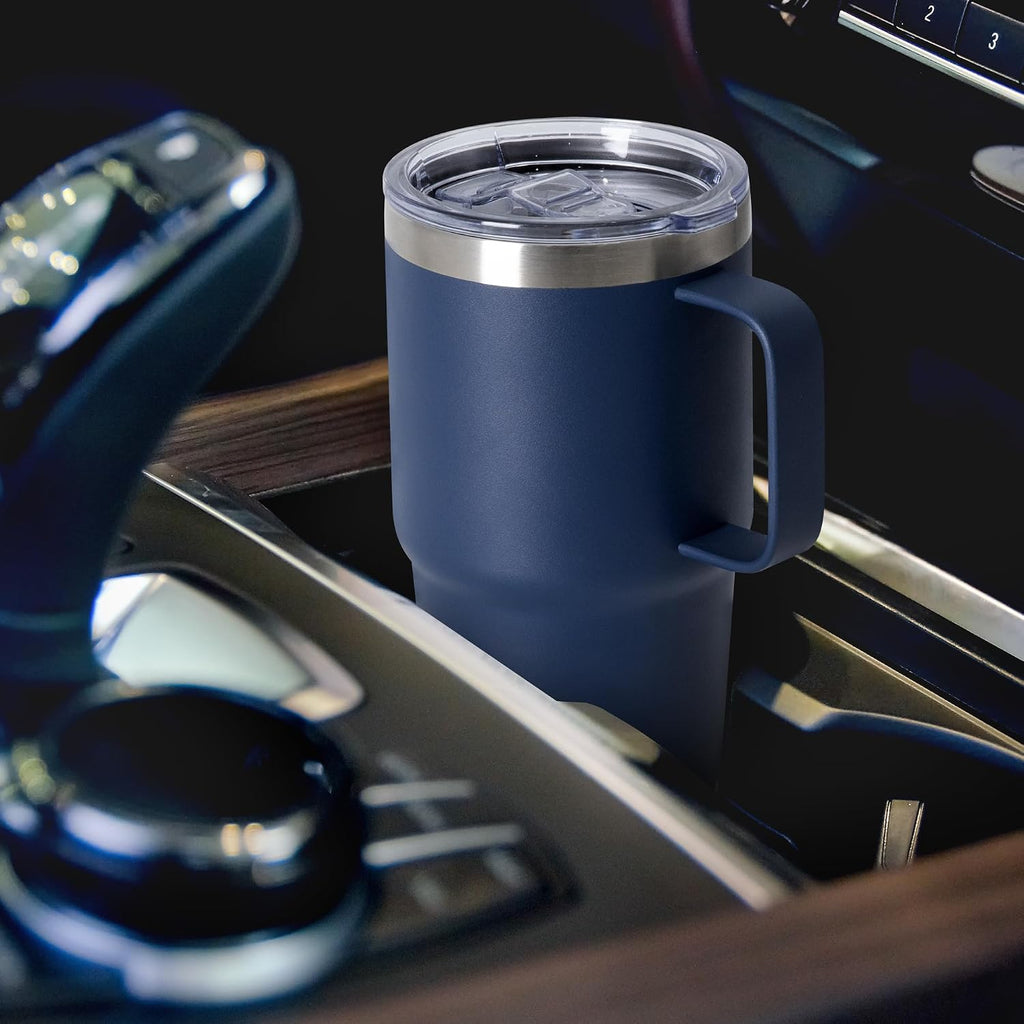 20oz Tumbler with Lid, Stainless Steel Tumbler with Handle, Metal Insulated Travel Coffee Mug with Handle, Double