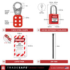 Breaker Lockout Tagout Kit, Electrical Loto Kit, 1 Key Per Lock