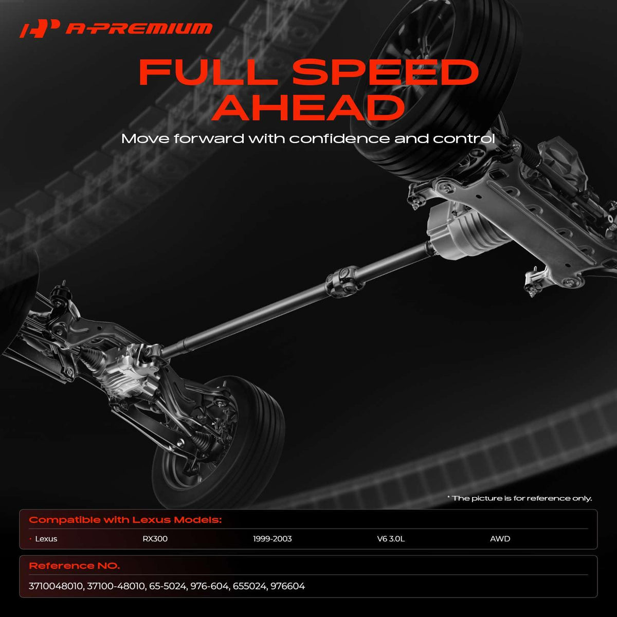 A-Premium Rear Drive Shaft Driveshaft Assembly Compatible with Lexus