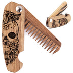 Beard Comb for Men (Half Skull)