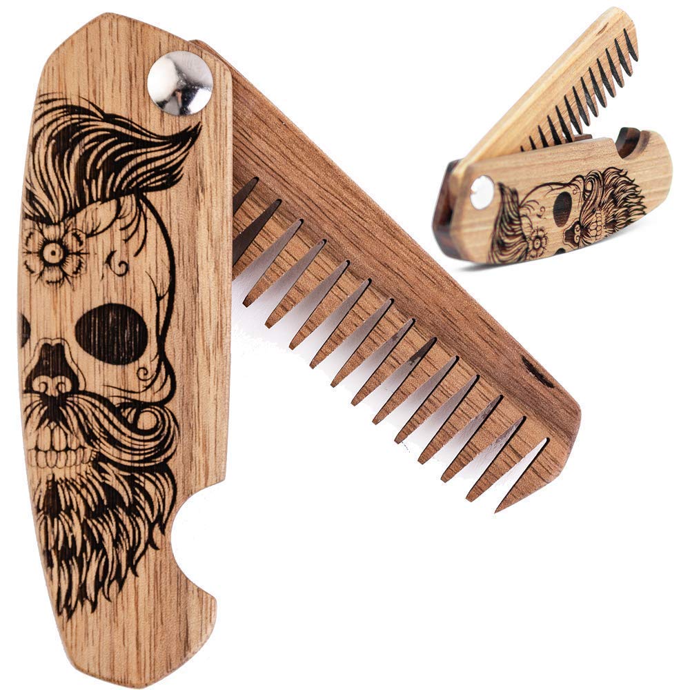 Beard Comb for Men (Half Skull)