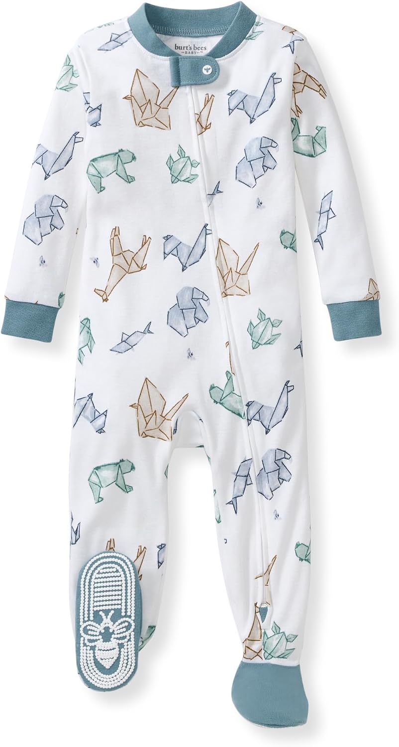 Boys Organic Cotton, Snug Fit Footed Sleeper Pajamas