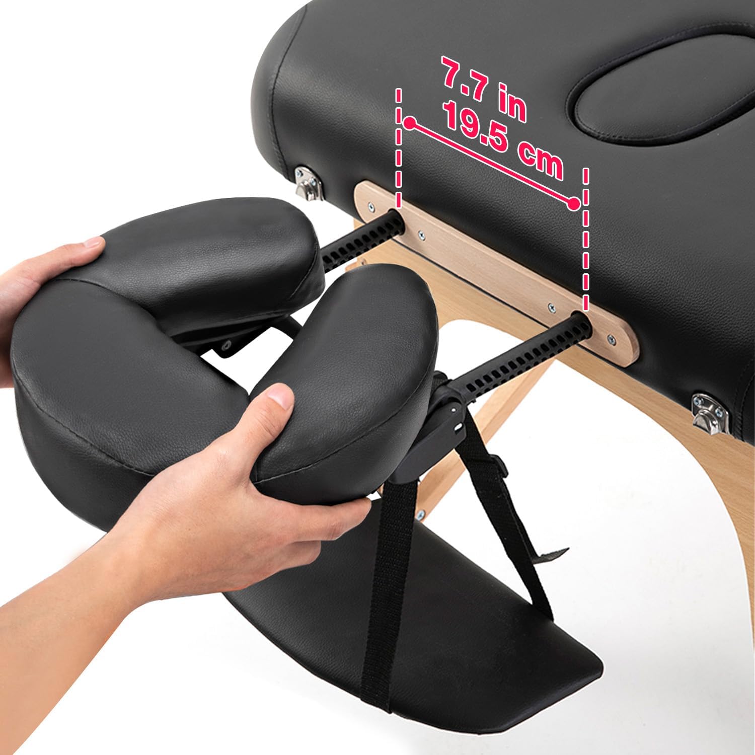 Universal Massage Table Face Cradle & Cushion, Multi-Angle | Adjustable Spa Bed Headrest & Face Pillow Support for