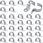 30-Pack 3/4" Conduit Clamp - Stainless Pipe Clamp, Single Strap for EMT