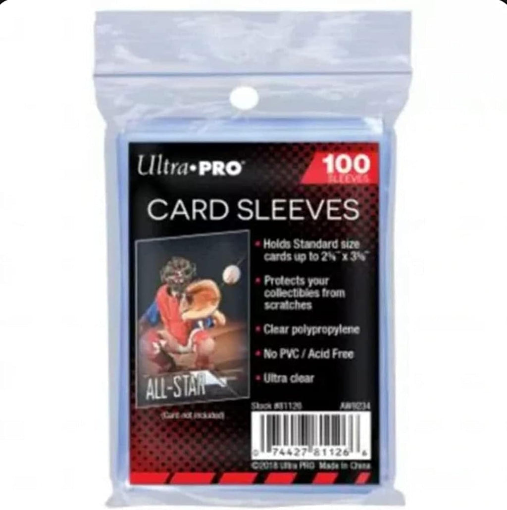 10 (Ten) Pack Lot of 100 Soft Sleeves / Penny Sleeve for Baseball Cards & Other Sports Cards (Packaging May Vary)