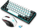 2.4G 60% Wireless Gaming Keyboard and Mouse Combo, Black-White