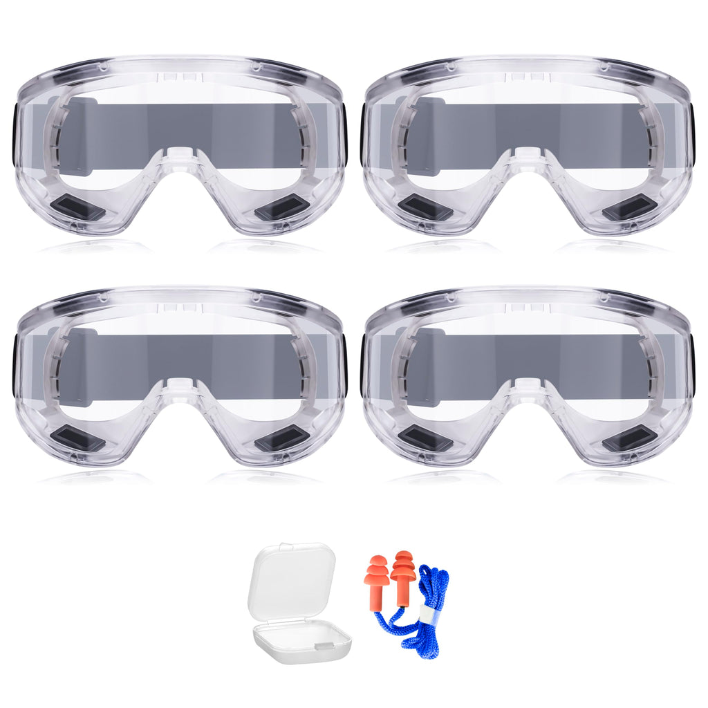 Vision-1000 Anti-Fog Safety Goggles, ANSI Z87.1 (4 Pack)
