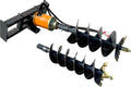 12" 18" Auger Drill Bit Auger Drive with 6k Motor Standard Skid Steer Attachments Post Hole Digger, 35" Working Depth