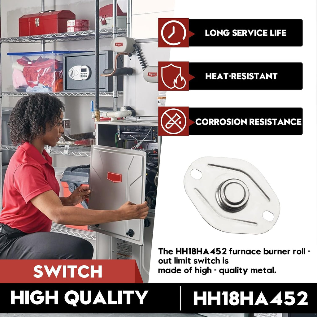 HH18HA452 L250 Furnace Flame Rollout Limit Switch for Bryant Furnace Parts