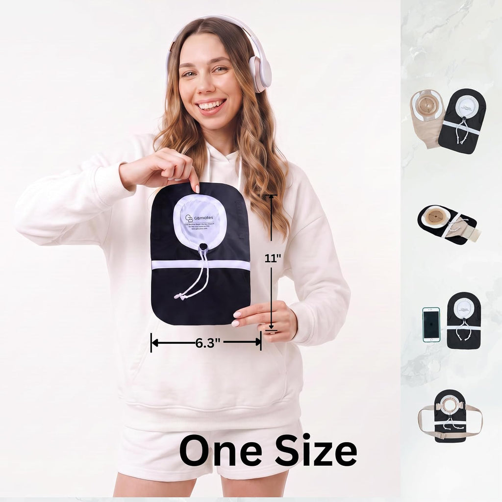 Ostomy Bag Covers-Waterproof Ostomy Pouch Liner with Adjustable Opening, Belt Hoop, Buckle Closure