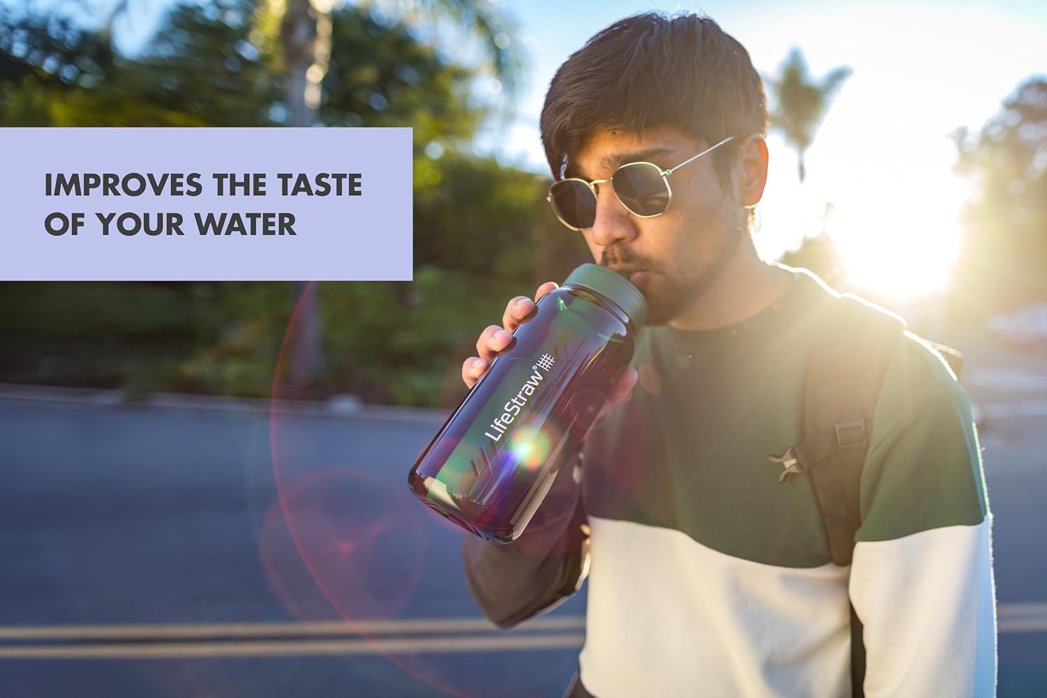 Go Series – BPA-Free Water Filter Bottle for Travel and Everyday Use Removes Bacteria, Parasites and Microplastics