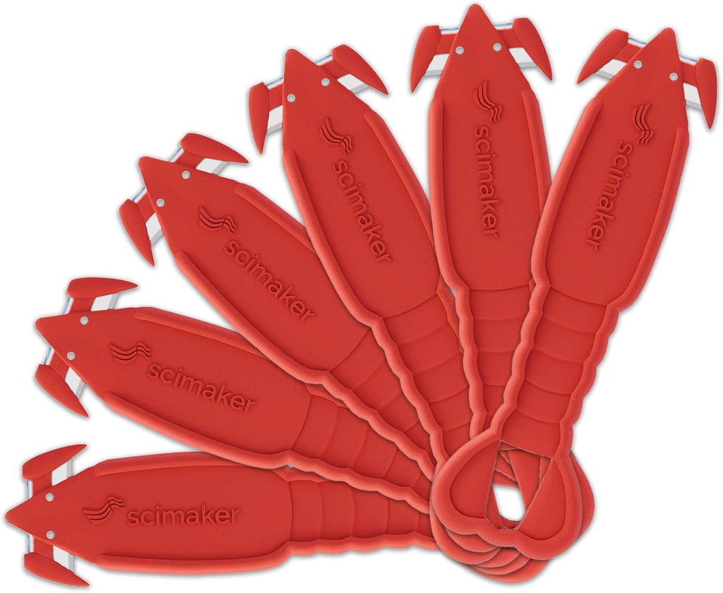 Safety Box Cutter Knife, Recessed SK-2 Blade, 6-Pack Red