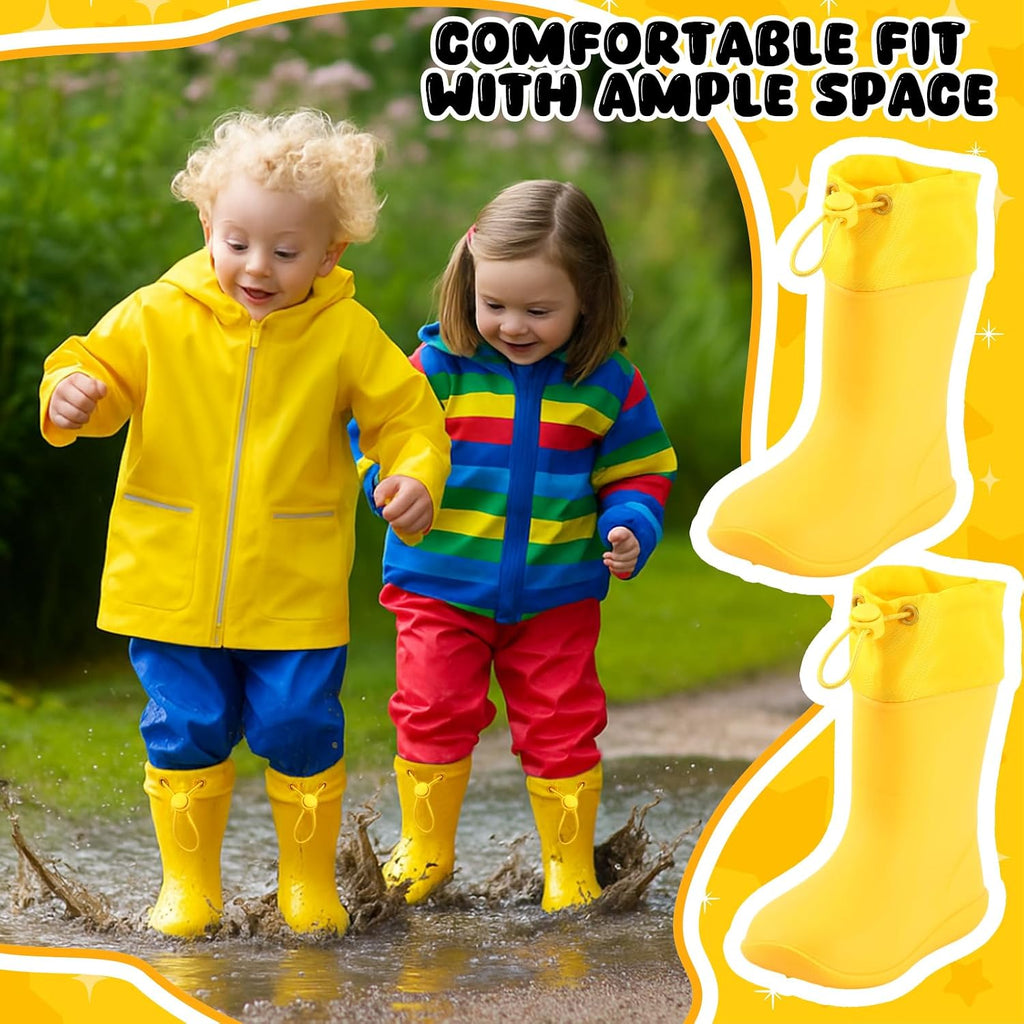Toddler Rain Boots for Boys Girls Kids Waterproof Rain Boots Unisex-Child Lightweight Boot for Outdoor