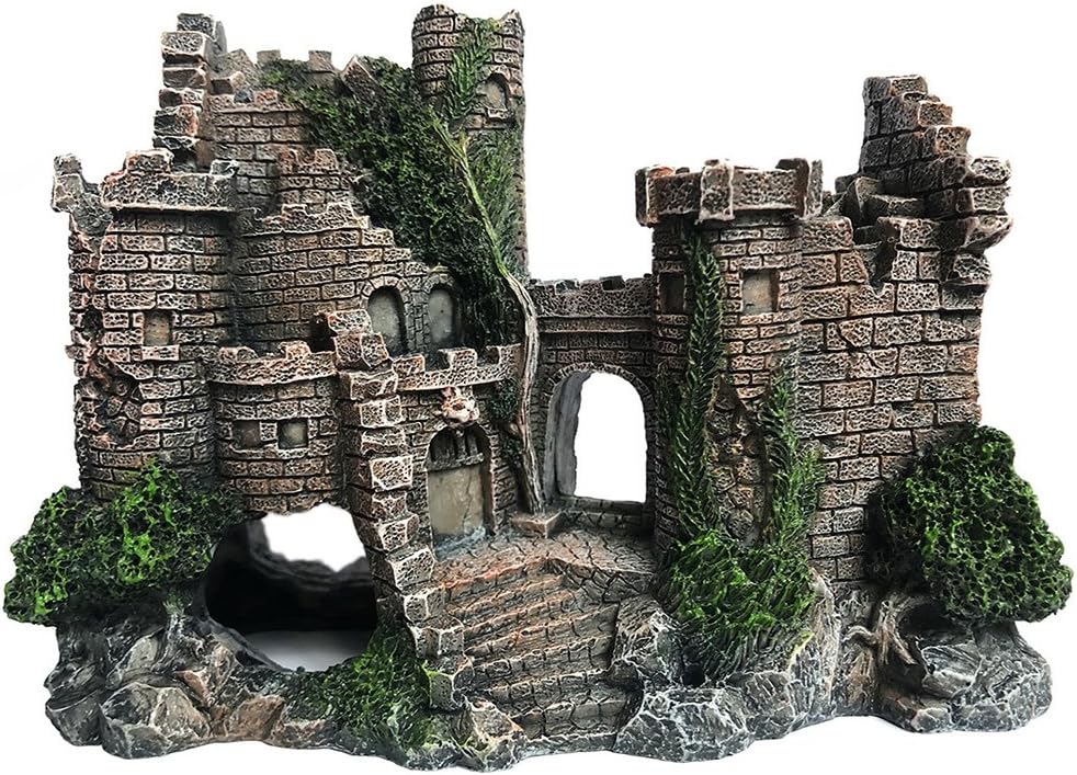 Aquarium Ornaments Resin Castle Decorations - Fish Tank Supplies Accessories, Eco-Friendly Fish Tank Castle Aquarium