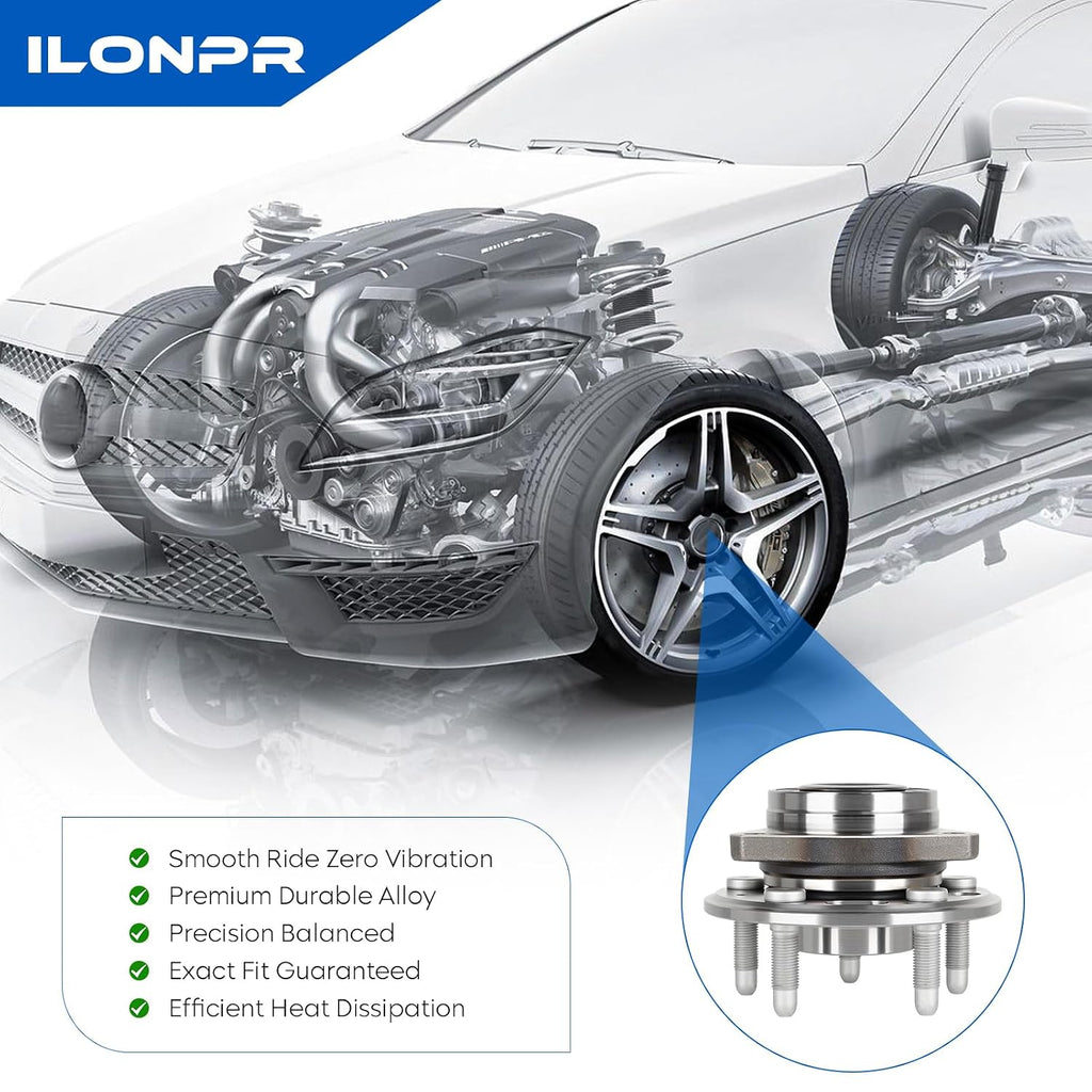 513288 Front Wheel Bearing & Hub Assembly for Buick Allure/Lacrosse/Regal, for Chevrolet Chevy Equinox/Impala/Malibu, for GMC Terrain, for Cadillac CTS(AWD)/XTS, for Saab 9-5, Hubs 5 Lugs w/ABS, 1PC