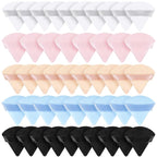 48 Pcs Triangle Powder Puff Velour Makeup Sponges,Bright Color