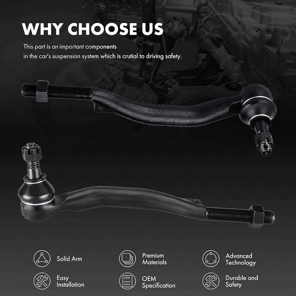 ES3675 ES3676 2pcs Front Outer Tie Rod End for GMC Envoy 2002-2009