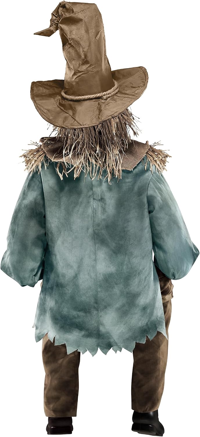 4 Ft 6 In Scary Sitting Scarecrow Animatronic, Multicolor