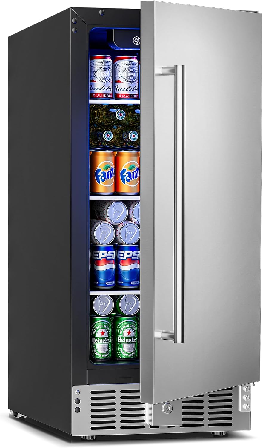 15 Inch Beverage Refrigerator,126 Cans Outdoor Refrigerator
