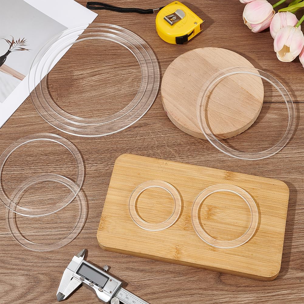 Router Template for Woodworking, 8 Circle Router Jig Templates 2.8~8 inch Clear Acrylic Inlay Templates Craft