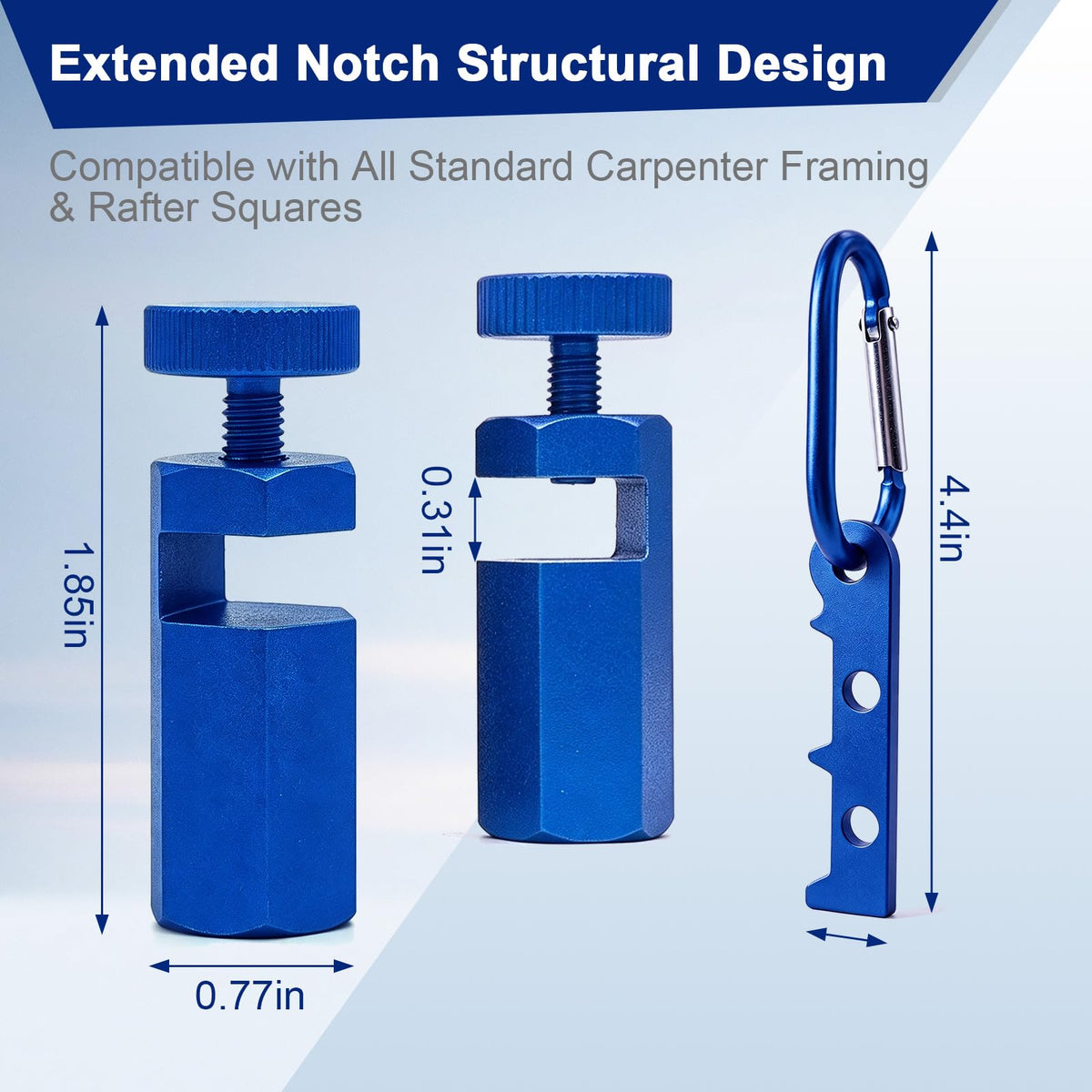 QMPRKPE Tall Stair Gauges for Framing Square, 2 Pack Stair Layout Clamps