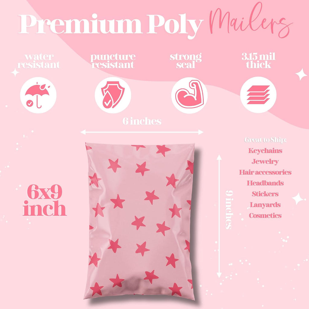Poly Mailer 6x9, Seeing Stars, 100 Pack