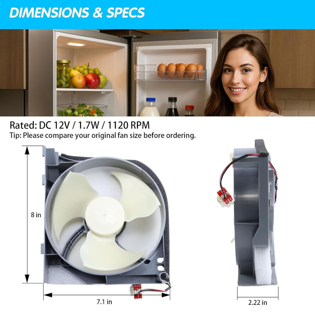 RF260BEAESR RF260BEAESG RF263BEAESR Refrigerator Condenser Fan Motor