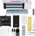 Door Access Control System Kit Set with 1200lbs Electric Magnetic Lock, RFID Keypad, Remotes,DC12V/5A Power Supply