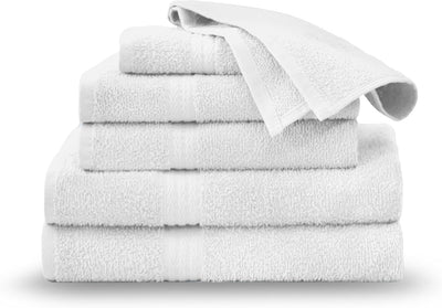 Easy Living Everyday 6-Piece Bathroom Towel Set, White