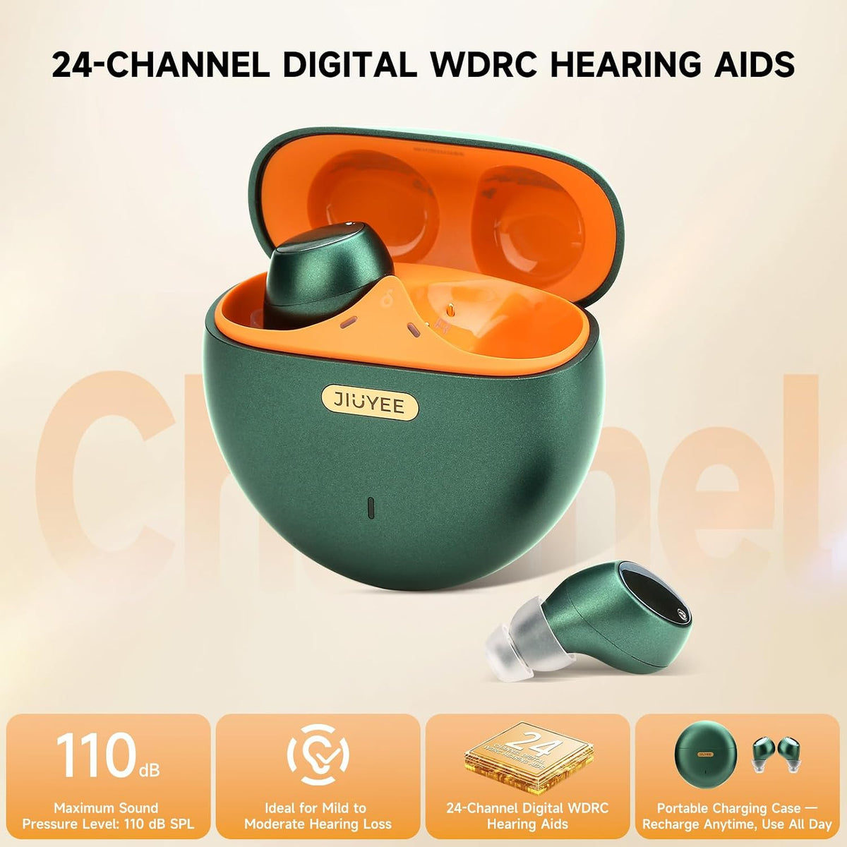 AIR Bluetooth Rechargeable OTC Hearing Aids for Seniors